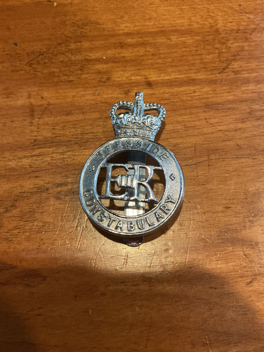 British Teesside Constabulary Police Hat Badge
