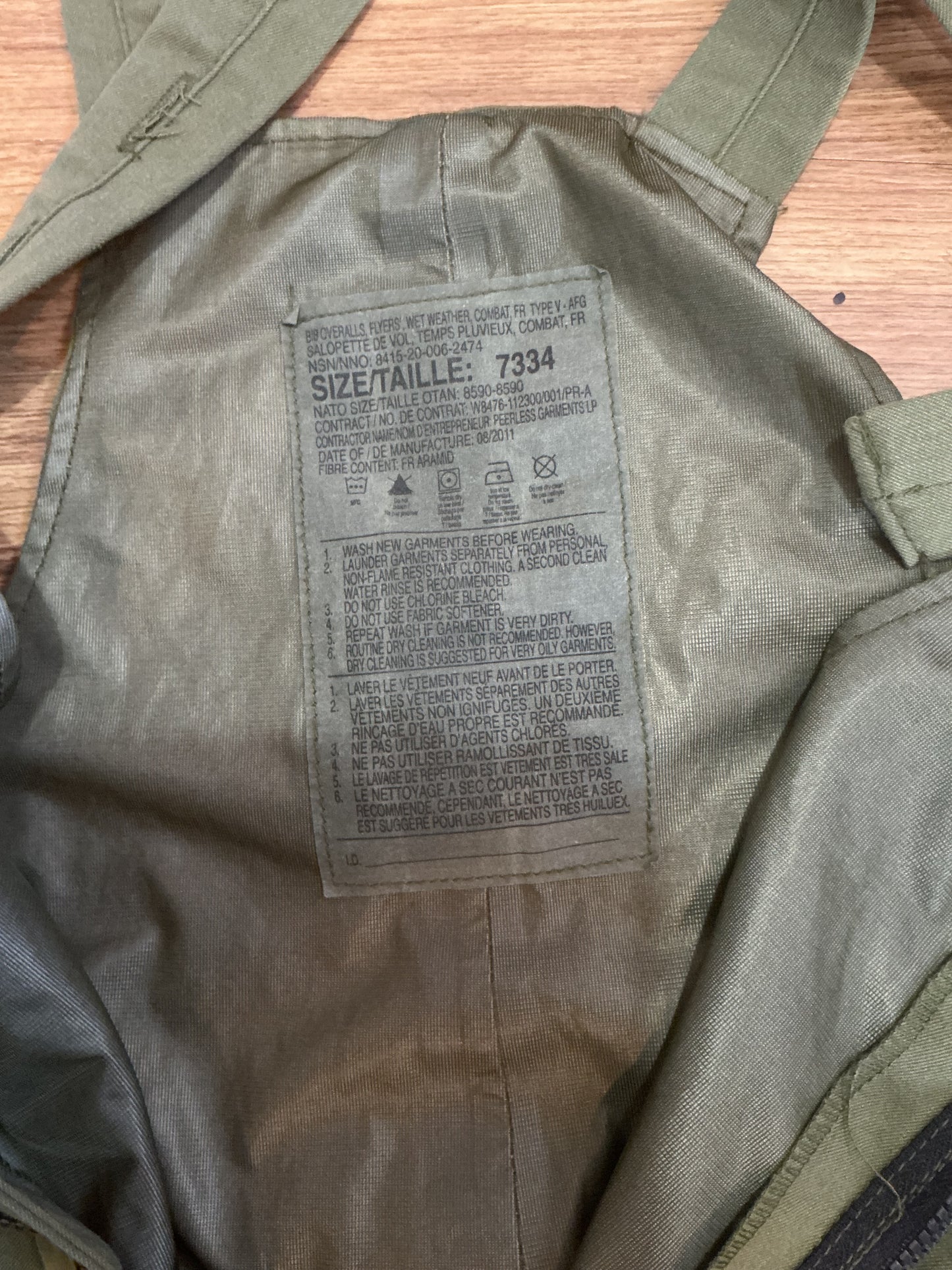 Canadian  Forces Web Weather Flyers Bib Overalls Water Proof