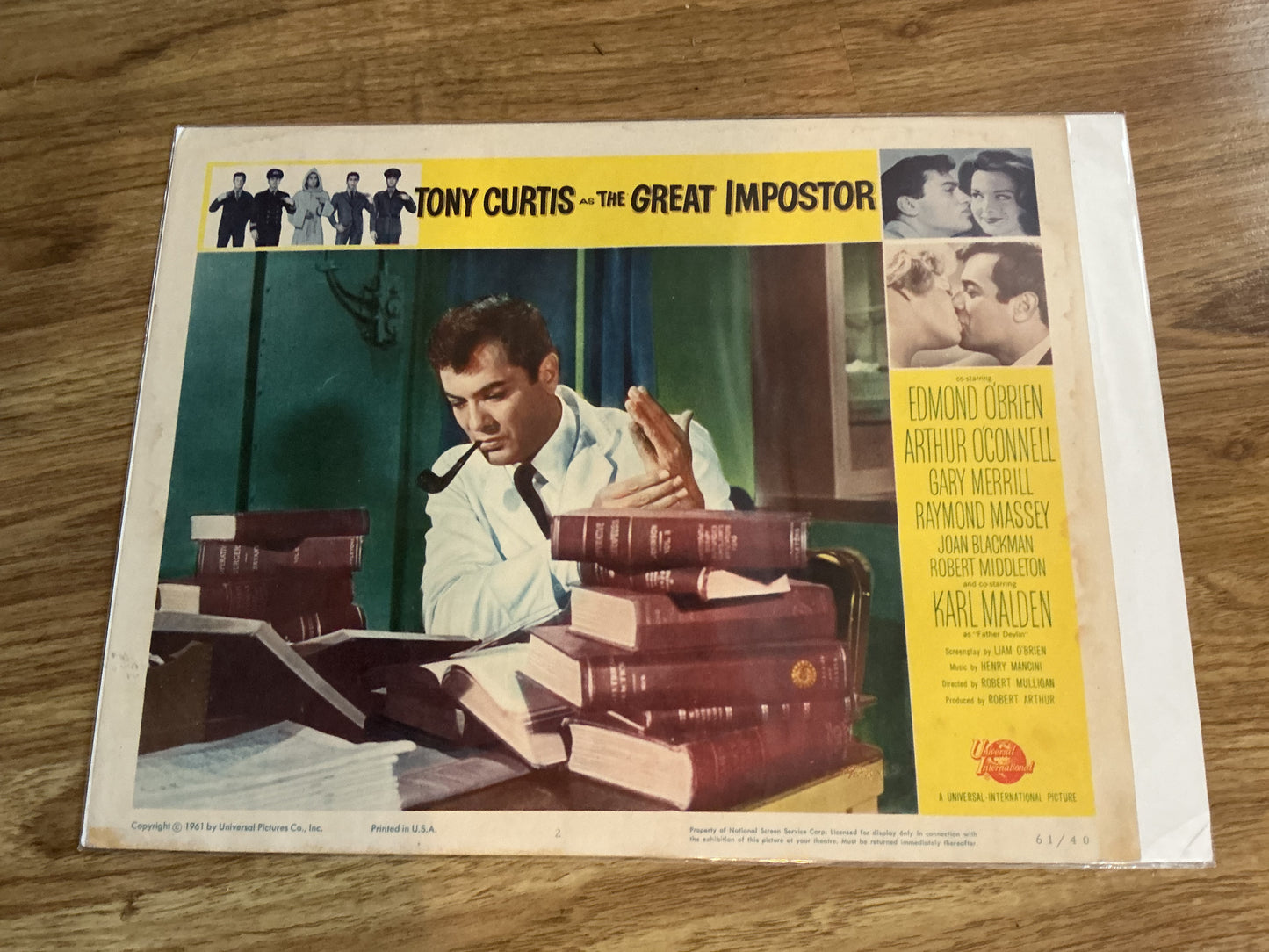 1961 Movie Bill Board Poster (THE GREAT IMPOSTOR )with Tony Curtis