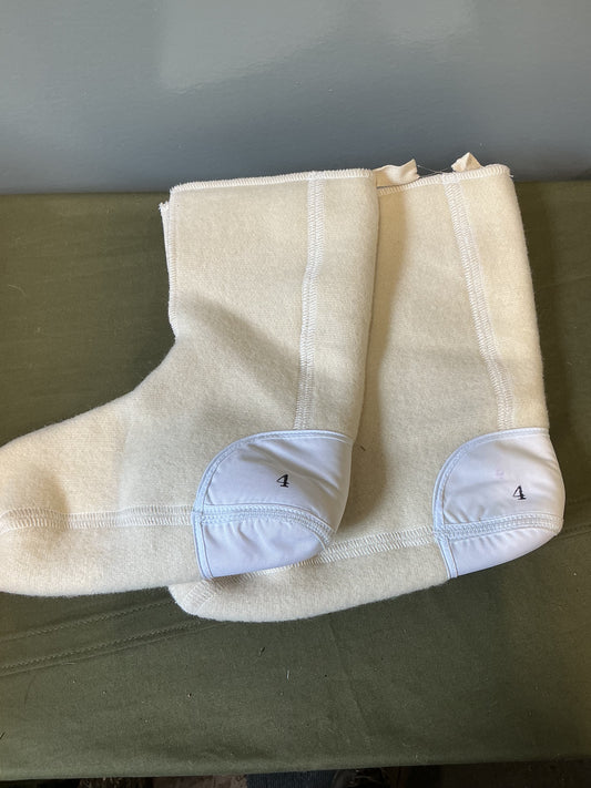 New Canadian Military Wool Muck-luk Liners Size 4