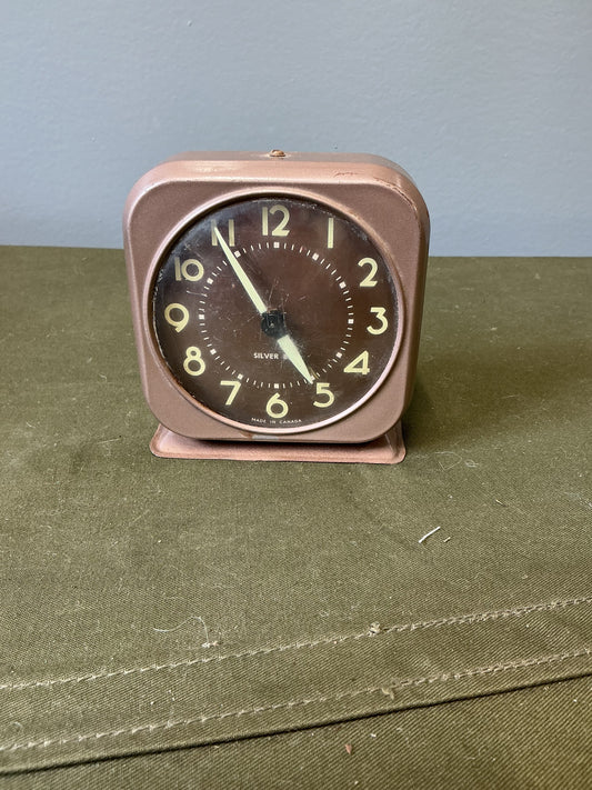 Vintage 1950's Westclox Silver Bell wind up Alarm Clock