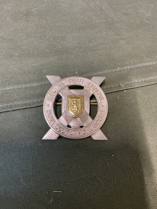 Nova Scotia Highlanders Cap badge , lugs on the back
