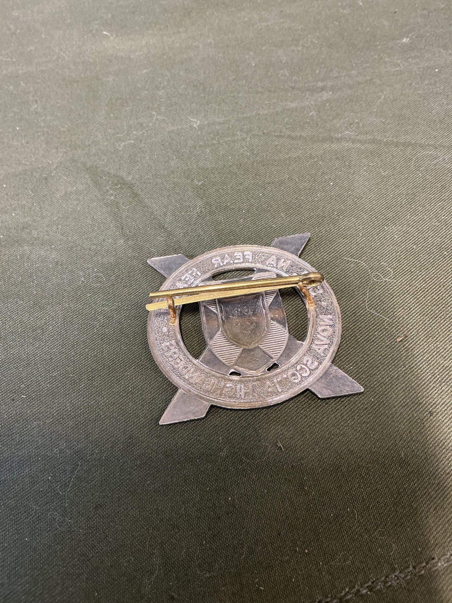 Nova Scotia Highlanders Cap badge , lugs on the back