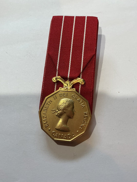 Canadian   Decoration Medal Named and Boarded