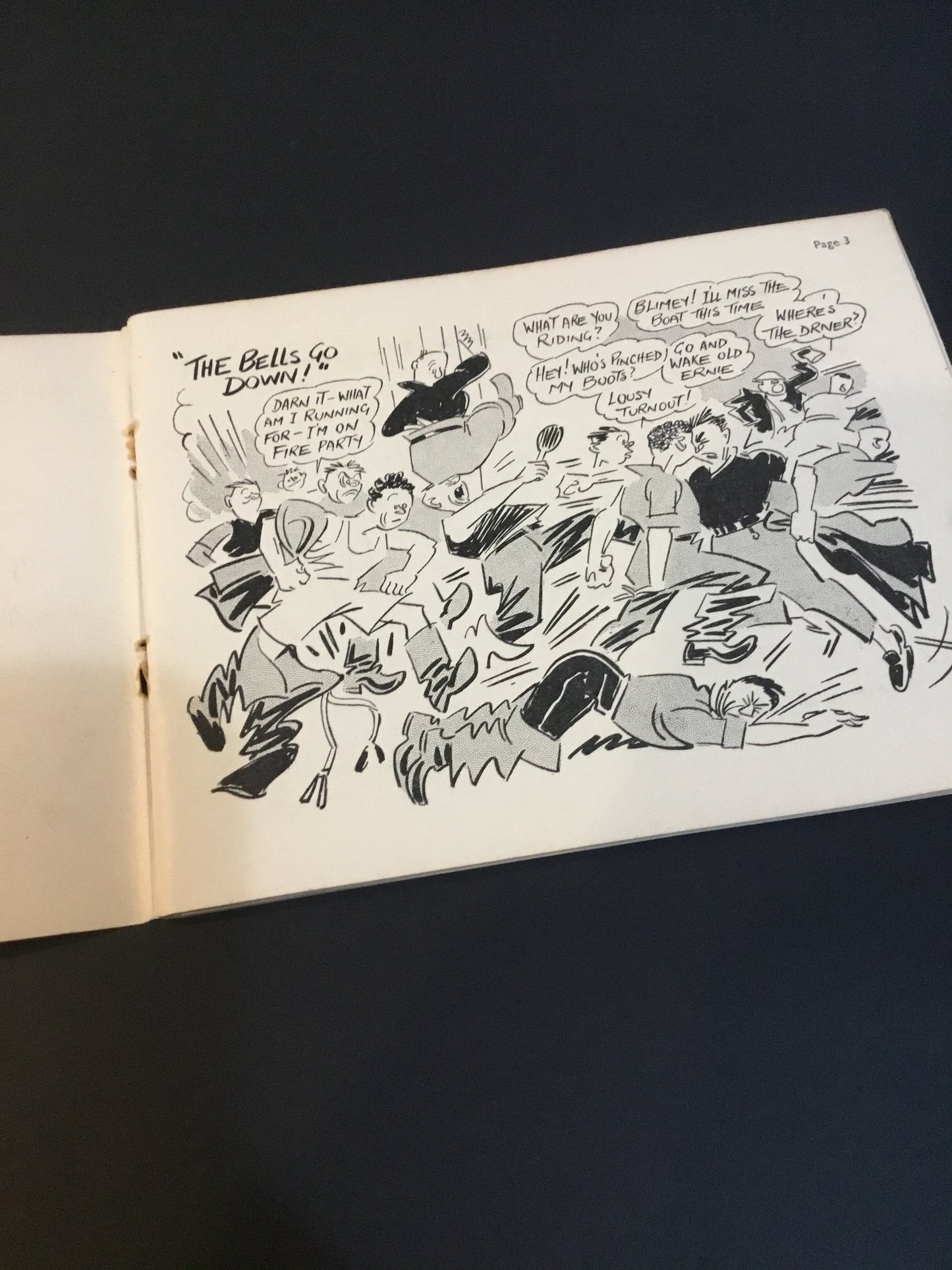 1942 Heroes with Grimy Faces Authentic Cartoons of Life in the Fire Service Book