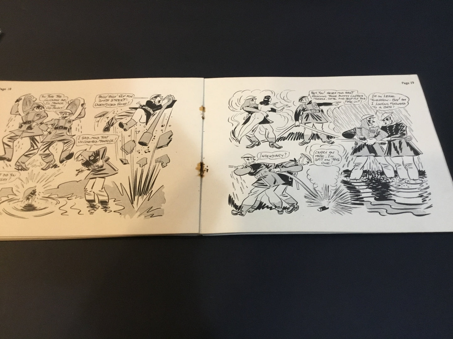 1942 Heroes with Grimy Faces Authentic Cartoons of Life in the Fire Service Book