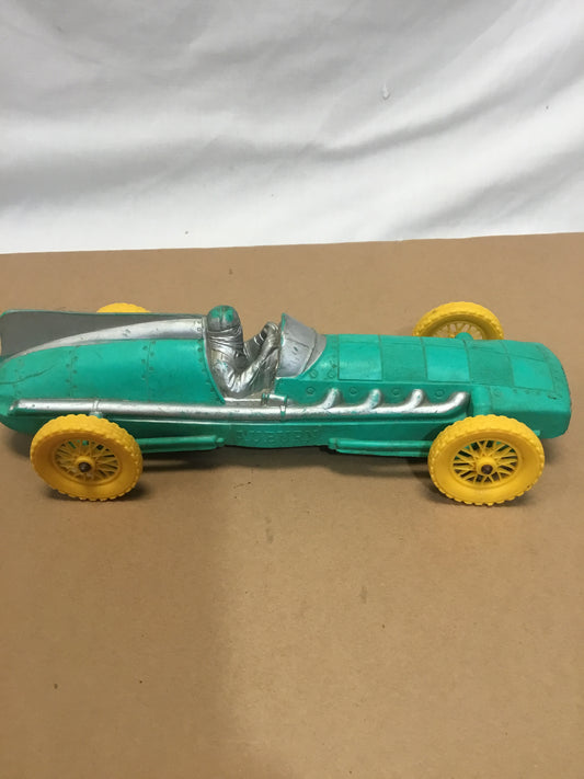 1950’s Vintage Auburn Rubber Green 10 inch Indy Race Car Toy