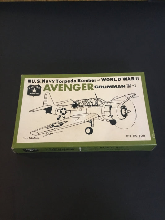 Vintage Farpro  Japan Model  Kit U.S. Navy Torpedo Bomber  ,Avenger Grumman 1/72