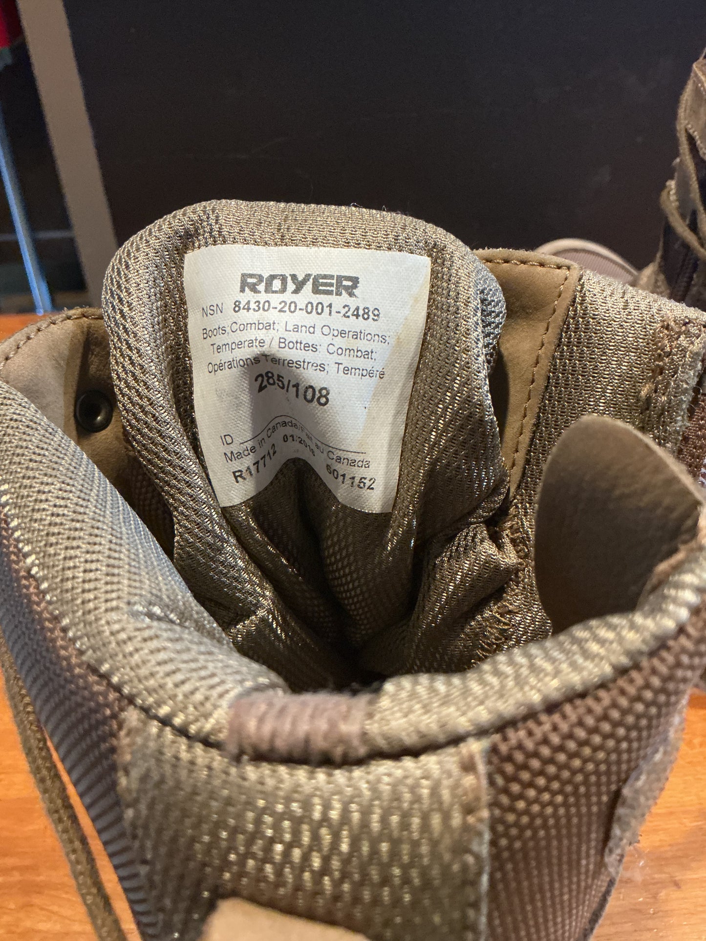 Vintage Canadian Forces Zippered Royer Boots 11.5