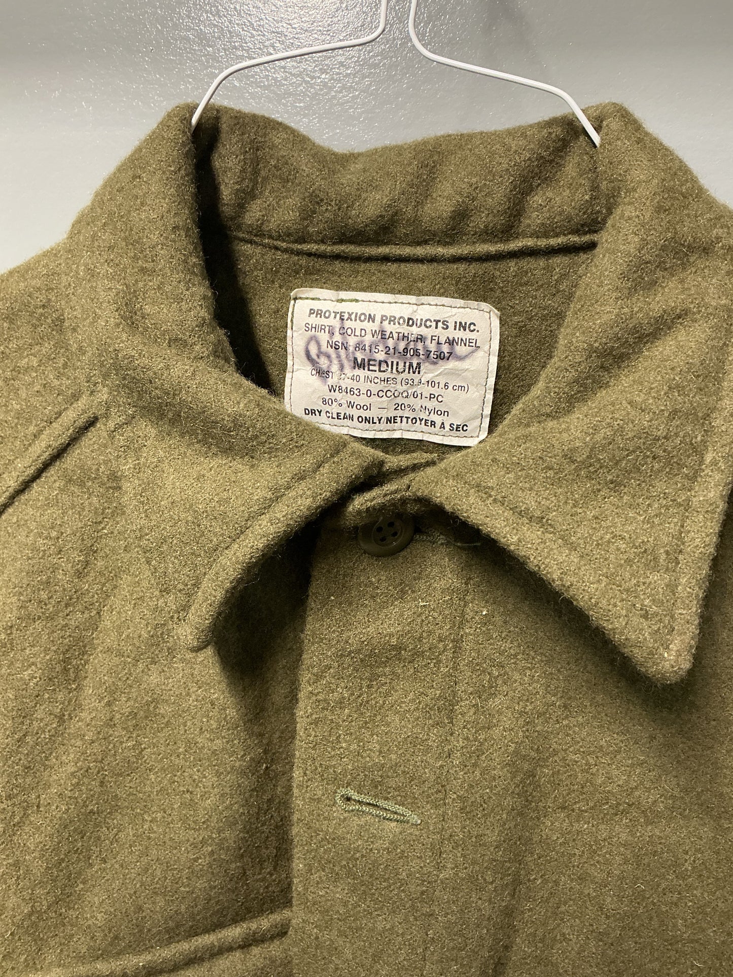 Canadian Forces Cold Weather Shirt 80% Wool Medium