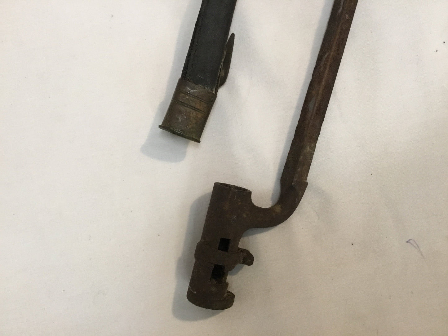 Early Socket Bayonet with Scabbard , stamped N.B. 583