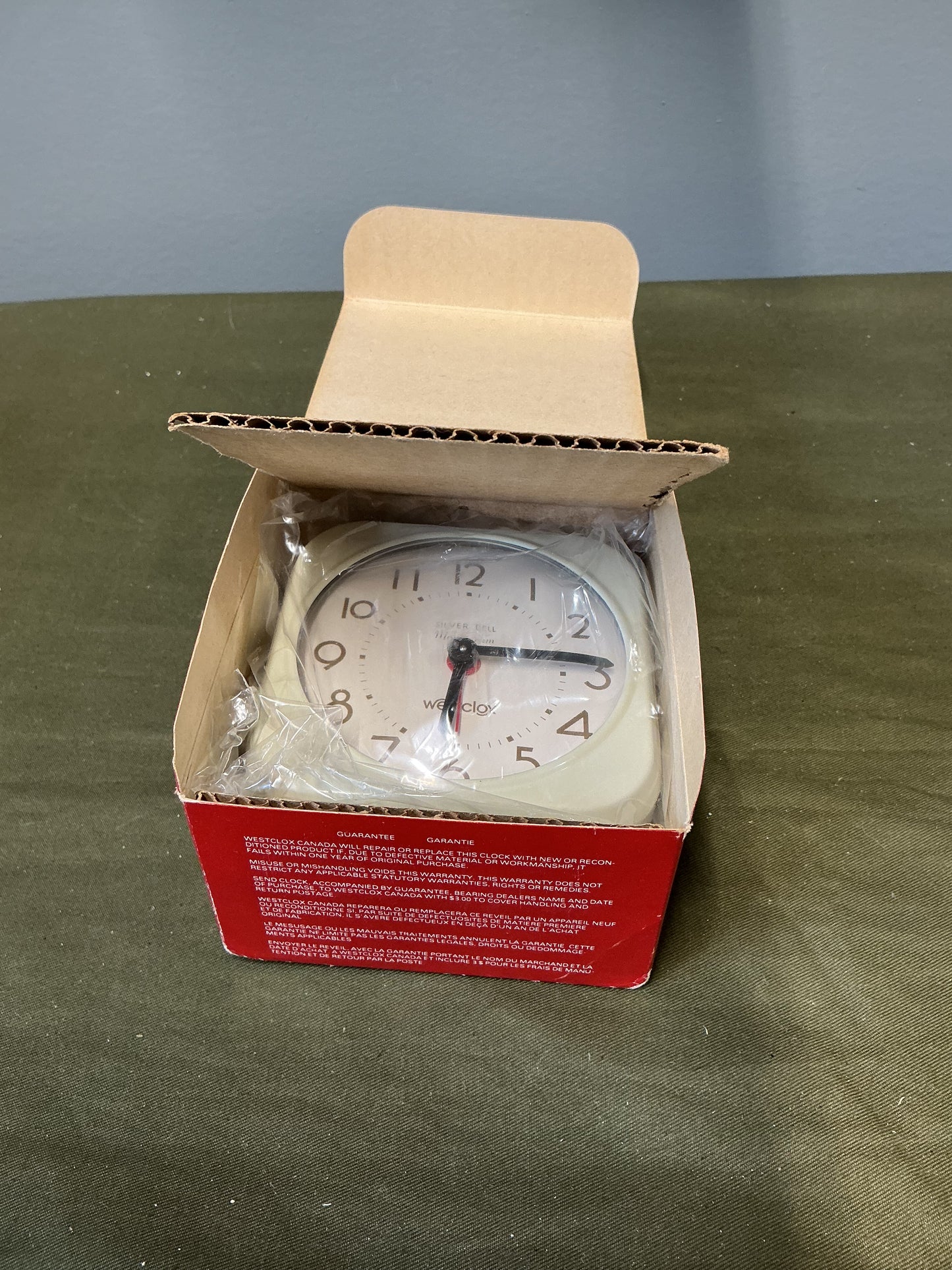 Vintage Westclox NOS in BOX Silver  Bell Alarm Clock