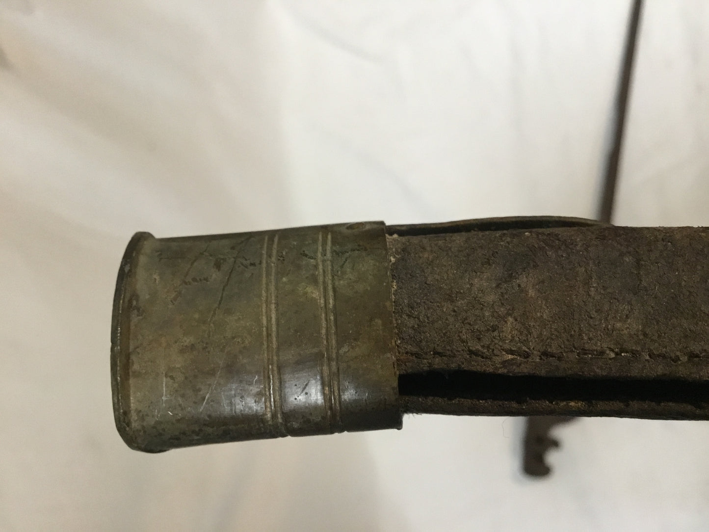 Early Socket Bayonet with Scabbard , stamped N.B. 583