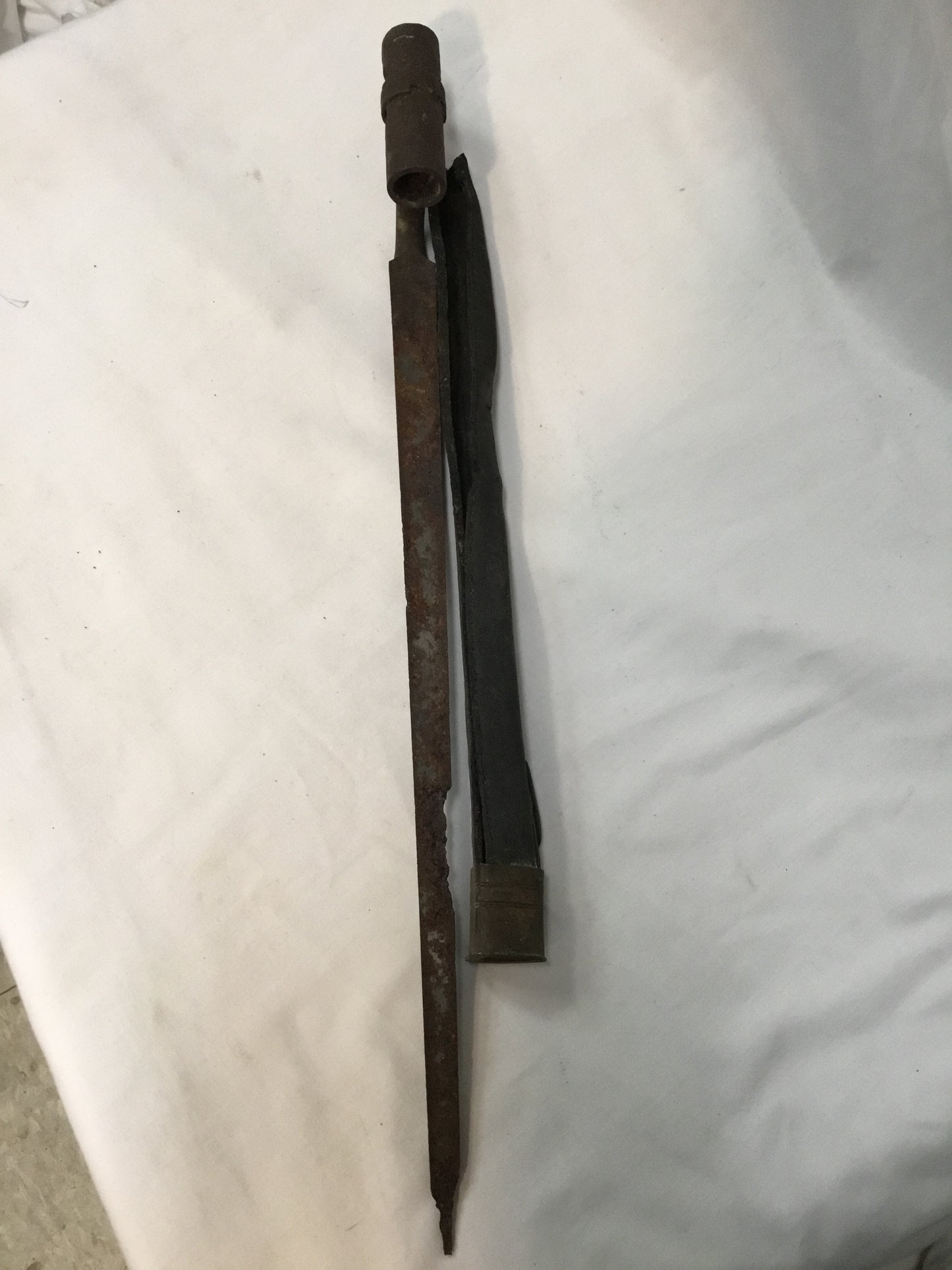 Early Socket Bayonet with Scabbard , stamped N.B. 583