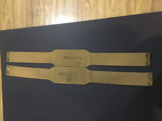 Pair WW11 Canadian Bren Pouch Straps , 1940