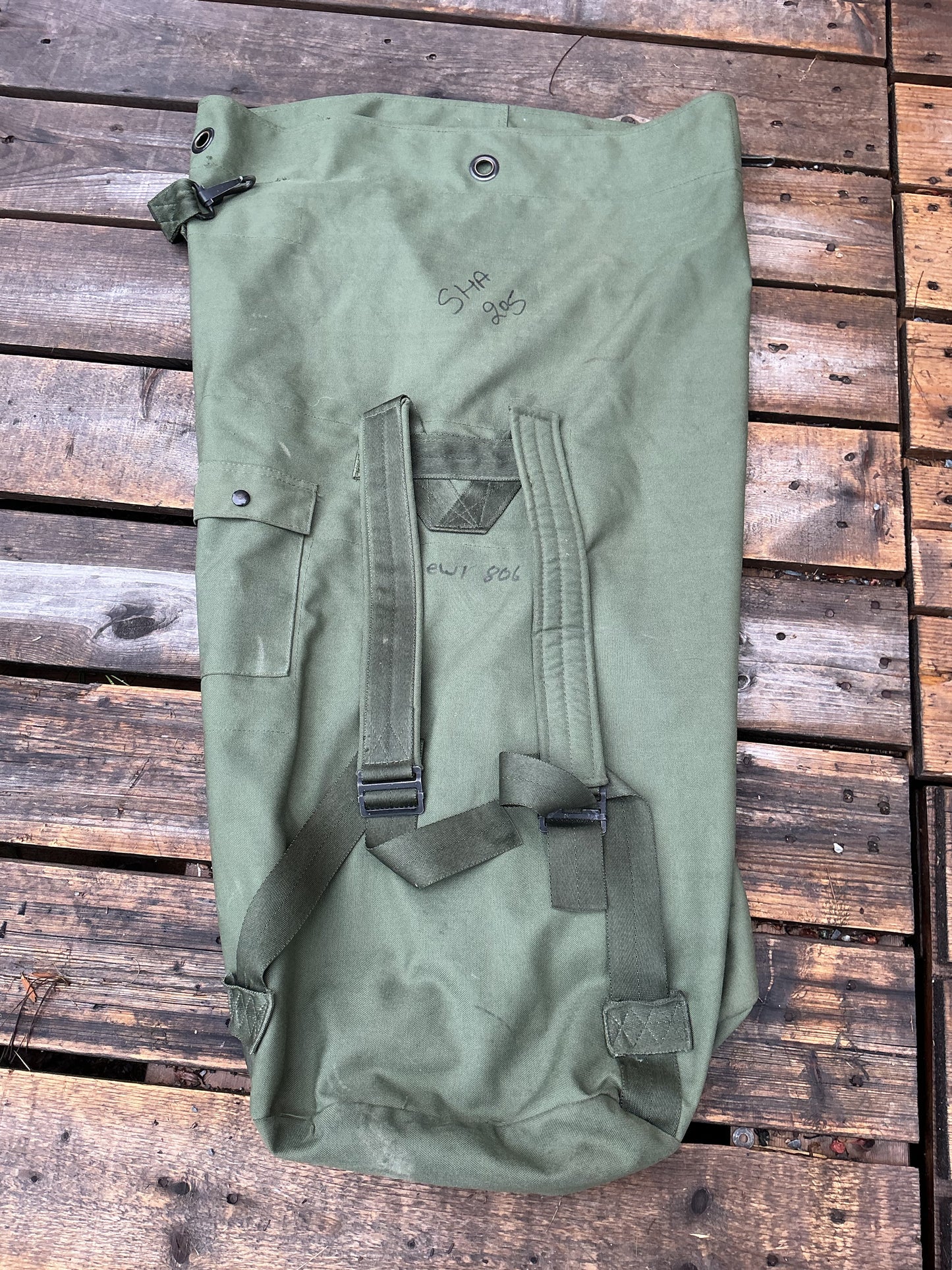 U.S. Military Open End Kit Bag with Shoulder Straps