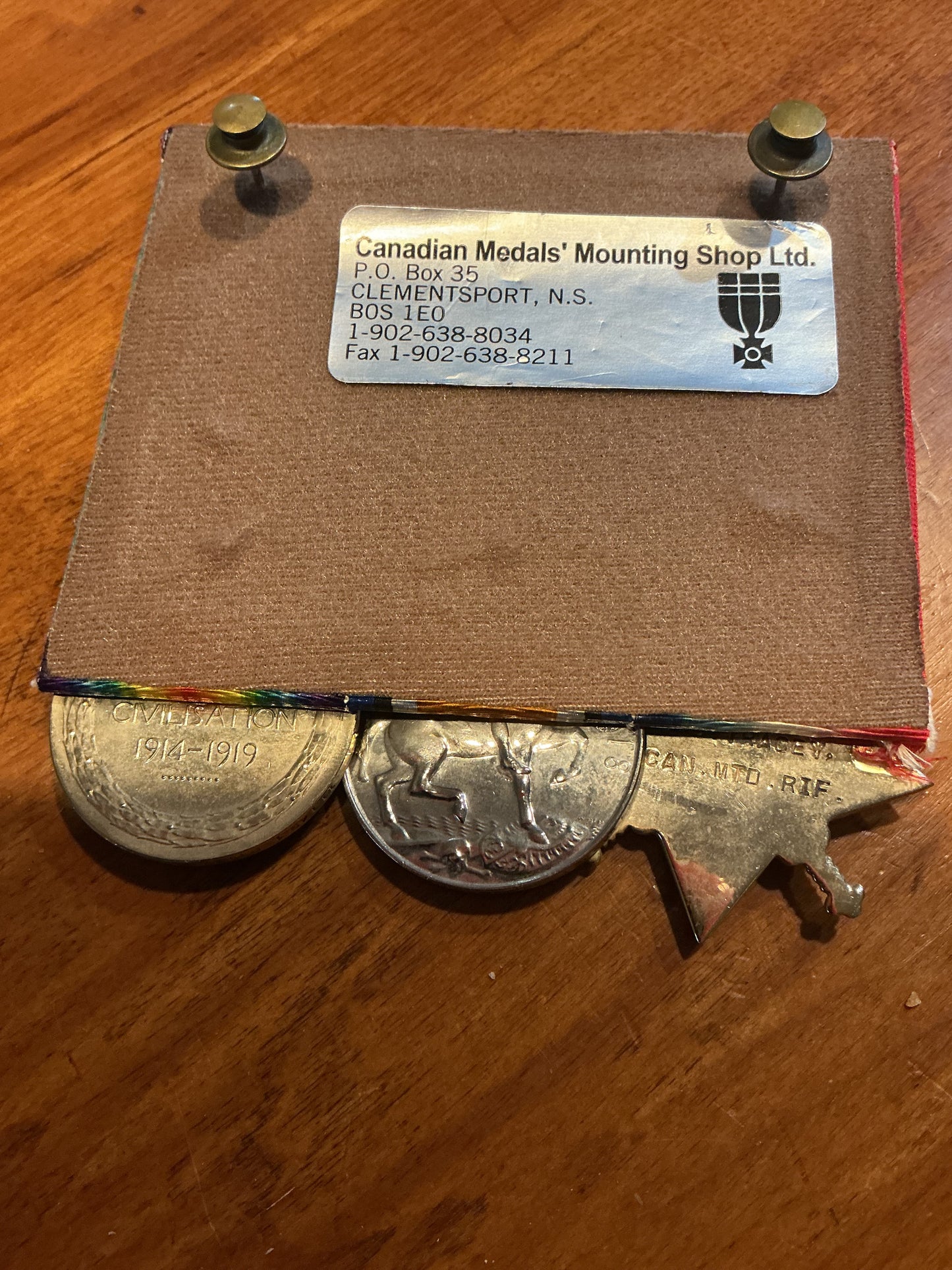 WW1 Canadian CEF MEDAL TRIO 4 th Canadian Mounted Rifles