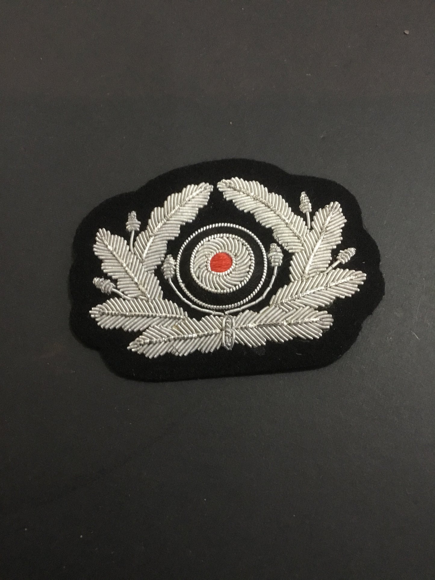 Bullion German Army Officer Cap Wreath & Cockade