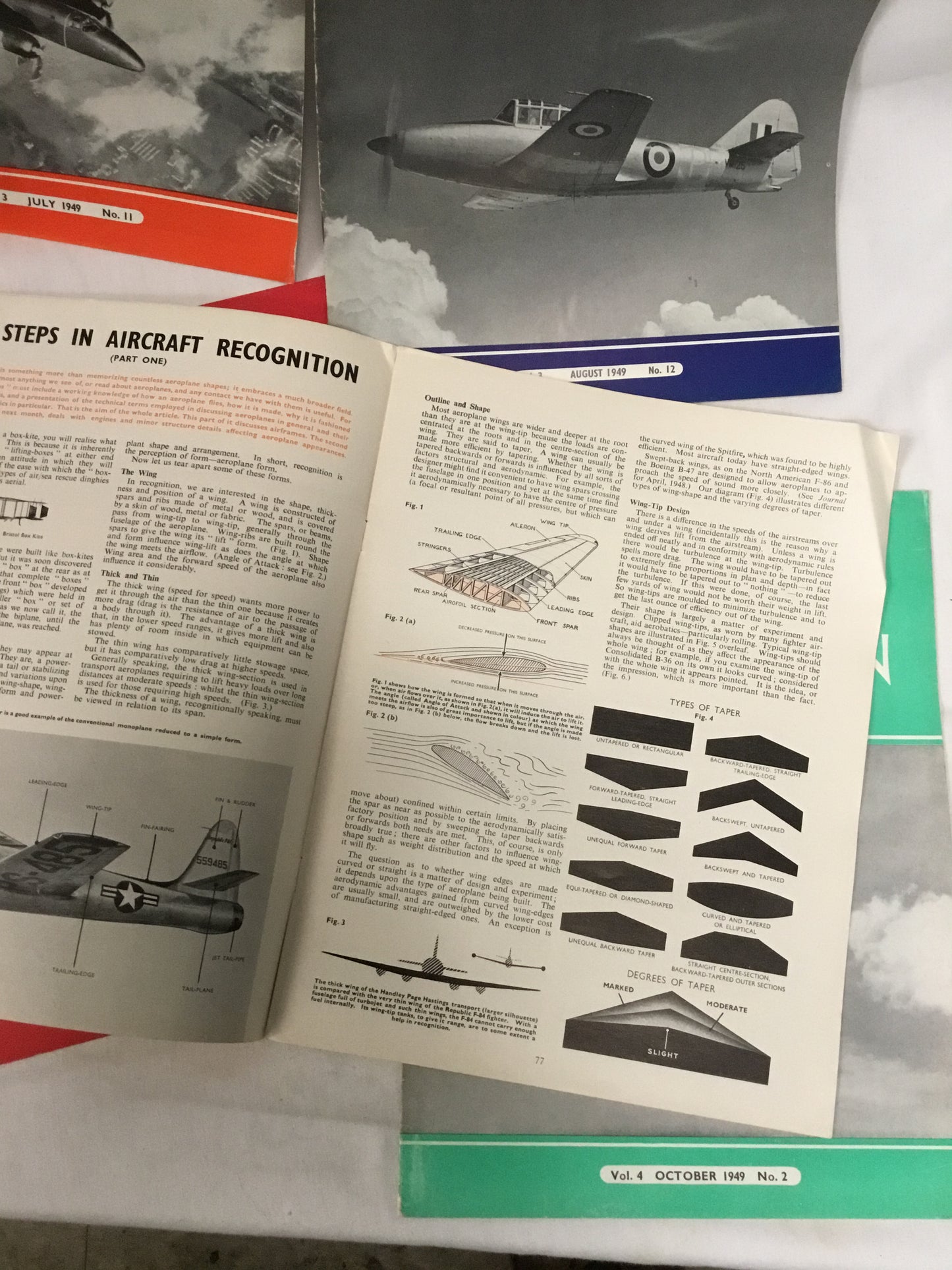 Lot of 10 British Aircraft Recognition Journal late 1940’s to 50s