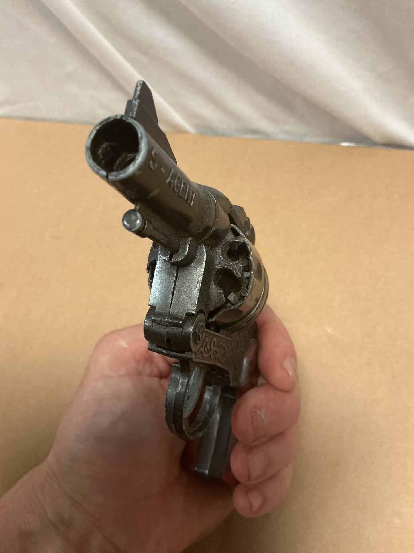 Vintage Patented Made In England S-Agent Cap Gun Toy by Crescent Toys