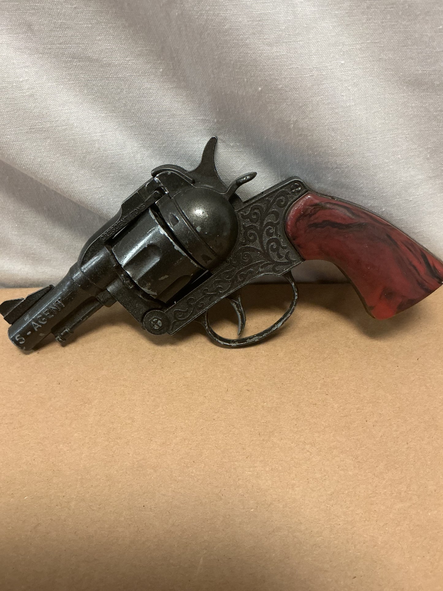 Vintage Patented Made In England S-Agent Cap Gun Toy by Crescent Toys