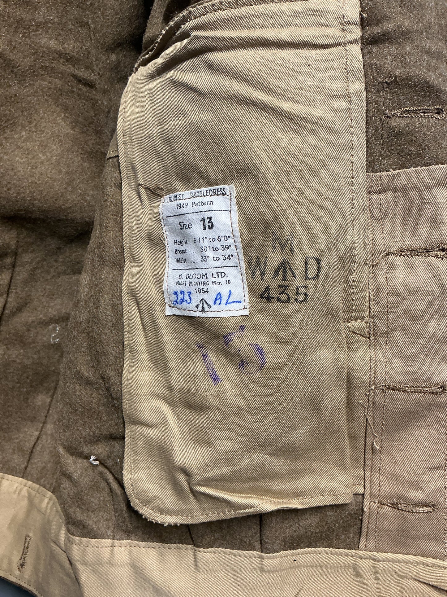1949 Pattern British Wool Battle Dress Tunic