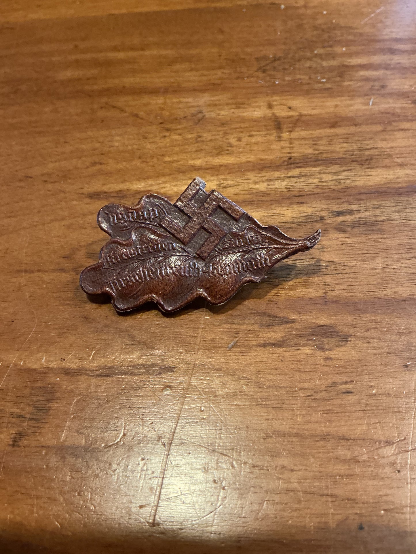 German Leather TINNIE Badge 1937
