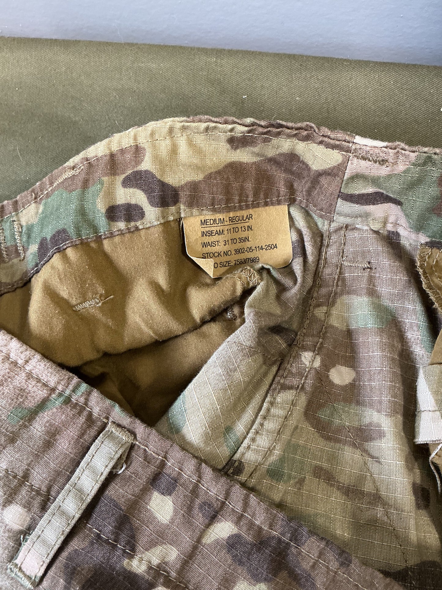 U.S. Military  Multicam  Pattern Hot Weather Shorts Medium