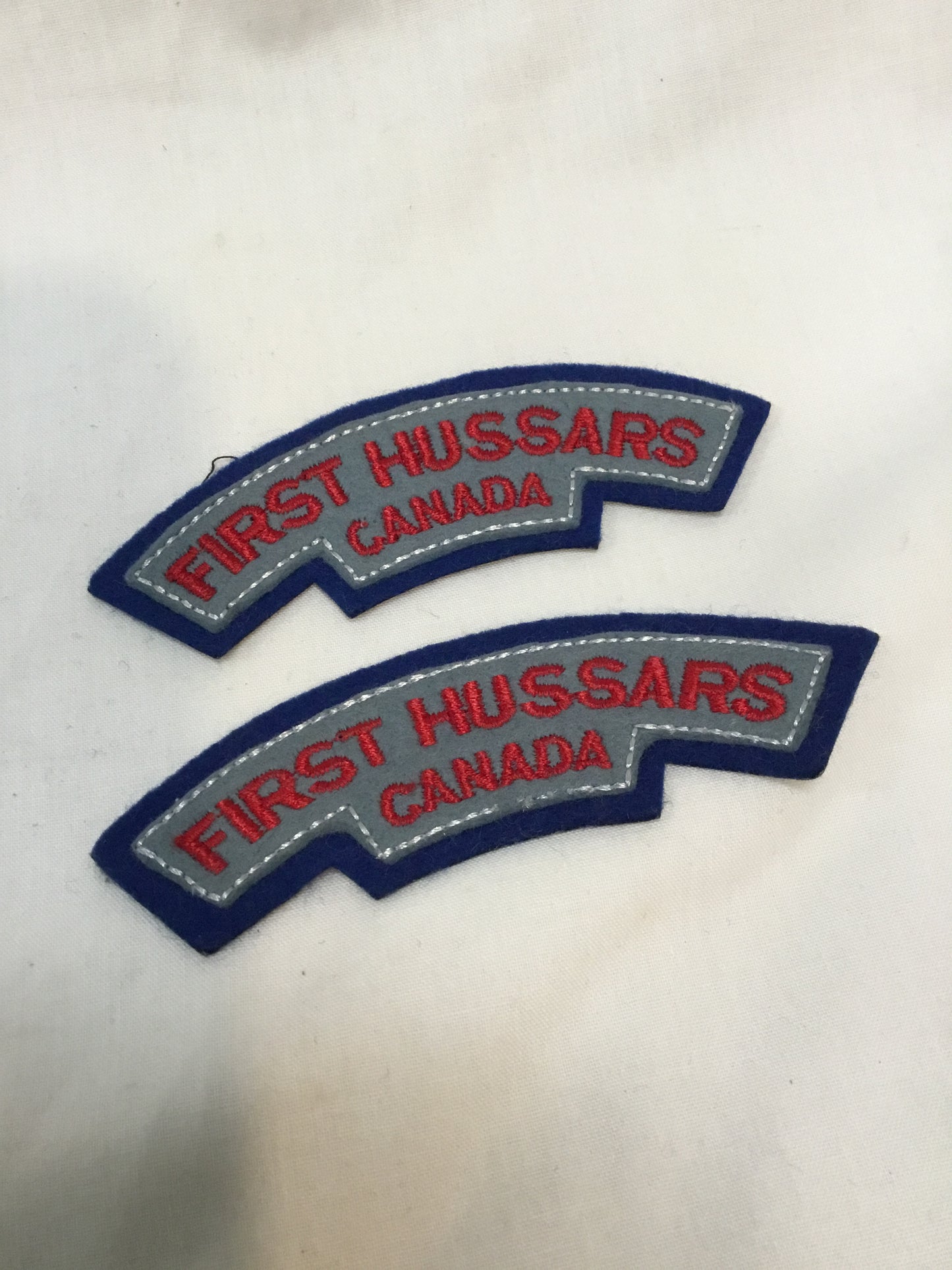 Pair of First Hussars Canada  Shoulder Flashes/patches