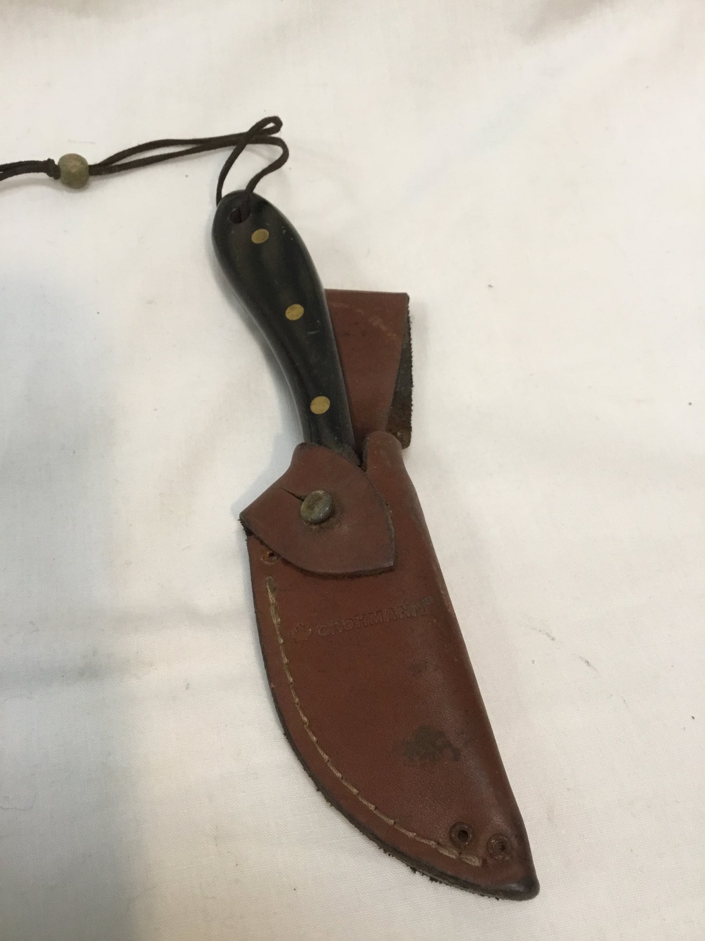 Grohmann short Skinner with Leather Sheath