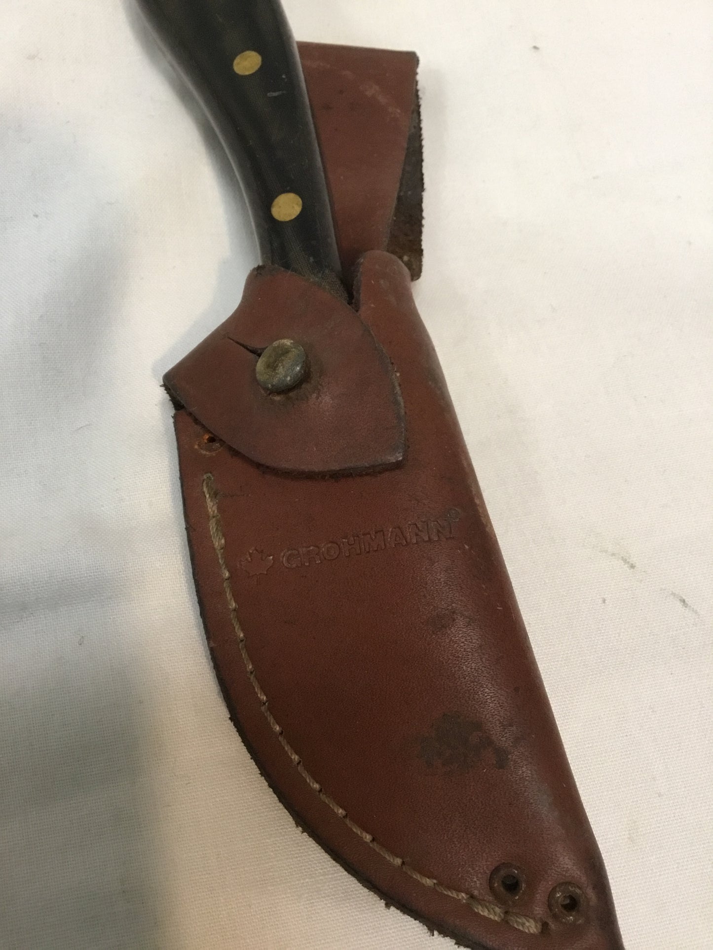 Grohmann short Skinner with Leather Sheath