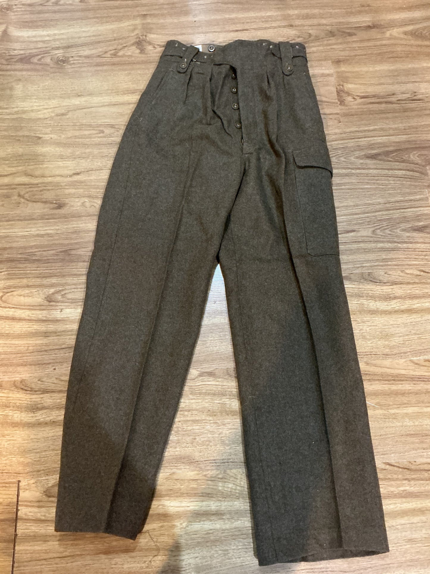 War British Wool Battledress Pants , 1949 pattern size 10 waist measures 30 inches