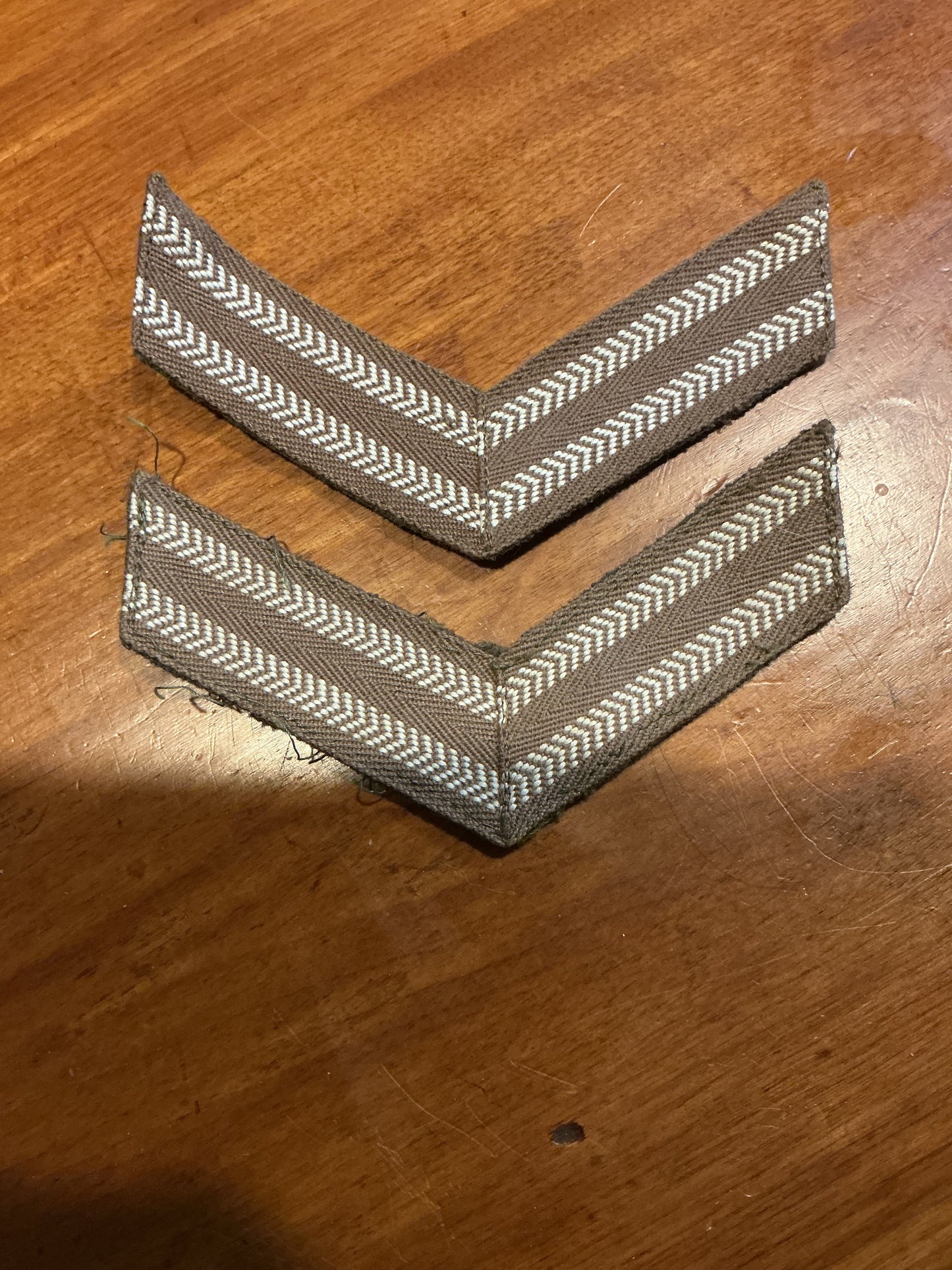 WW11 Canadian Corporal Stripes /rank chevrons.