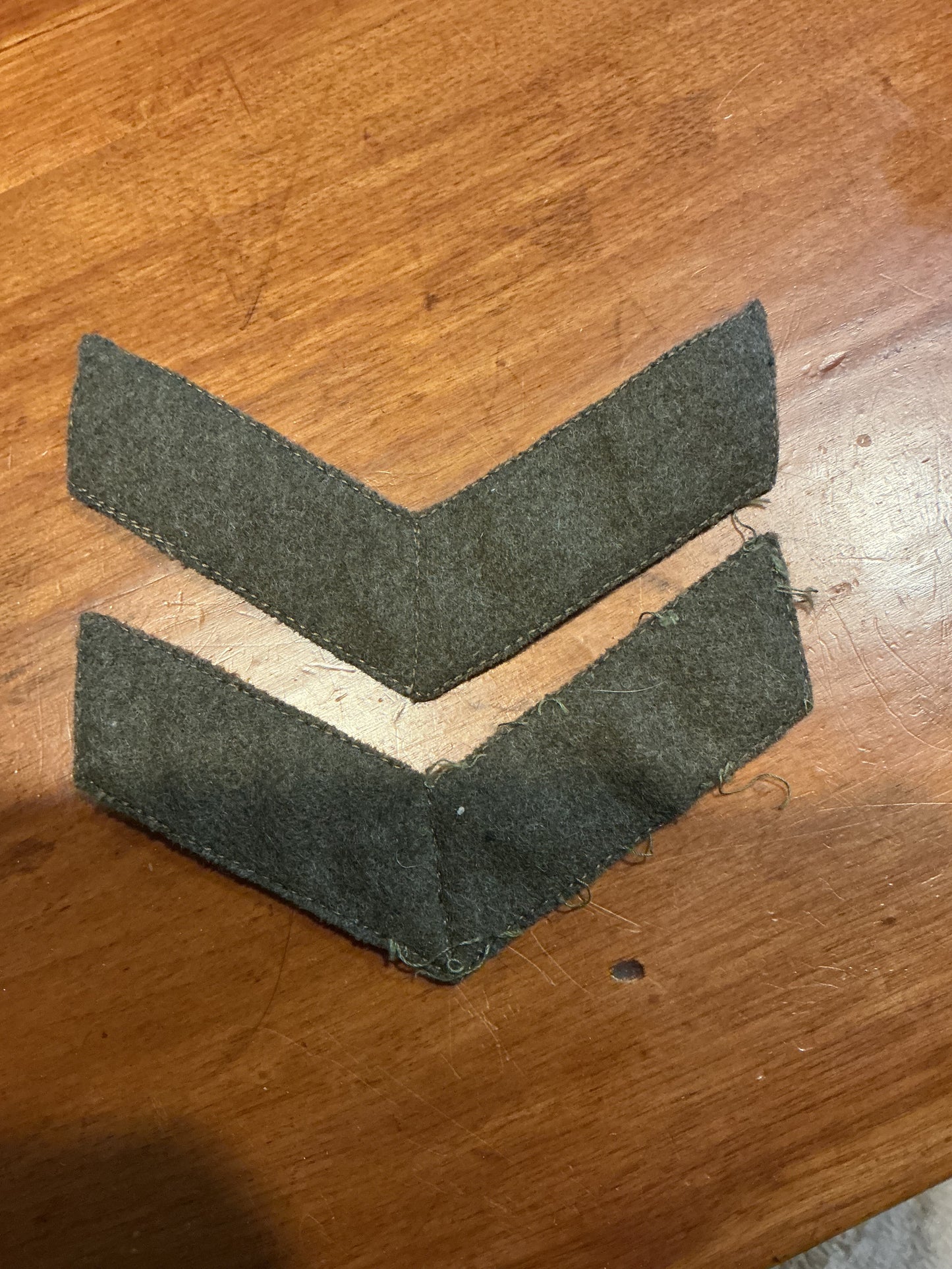 WW11 Canadian Corporal Stripes /rank chevrons.