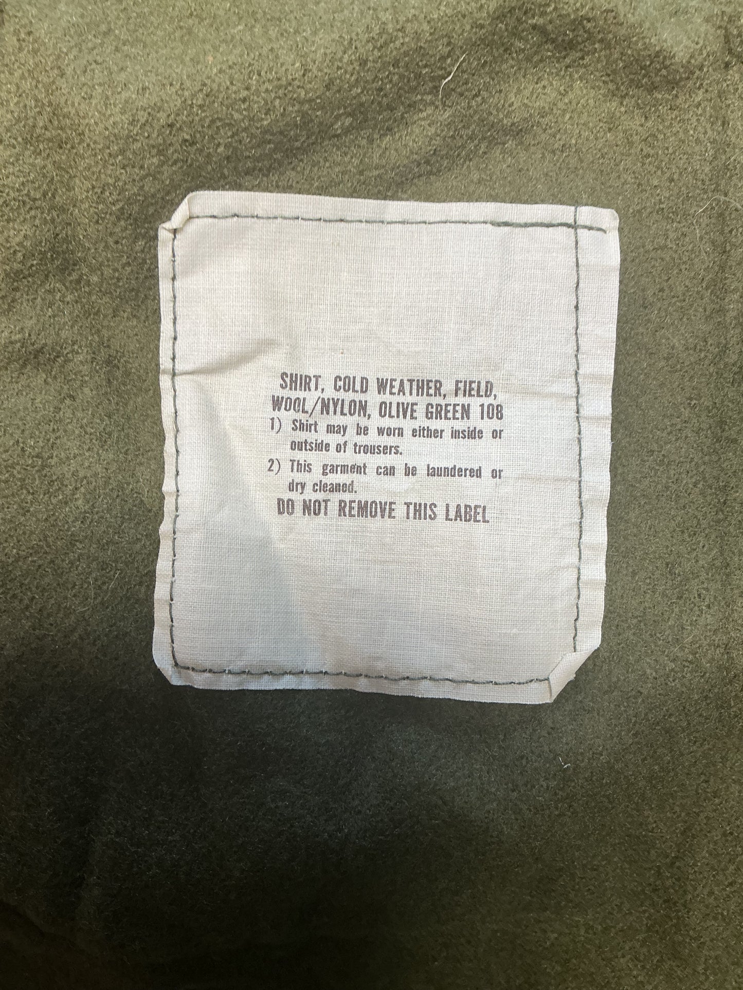 U.S. / Canadian  Cold Weather Shirt 80% Wool Medium