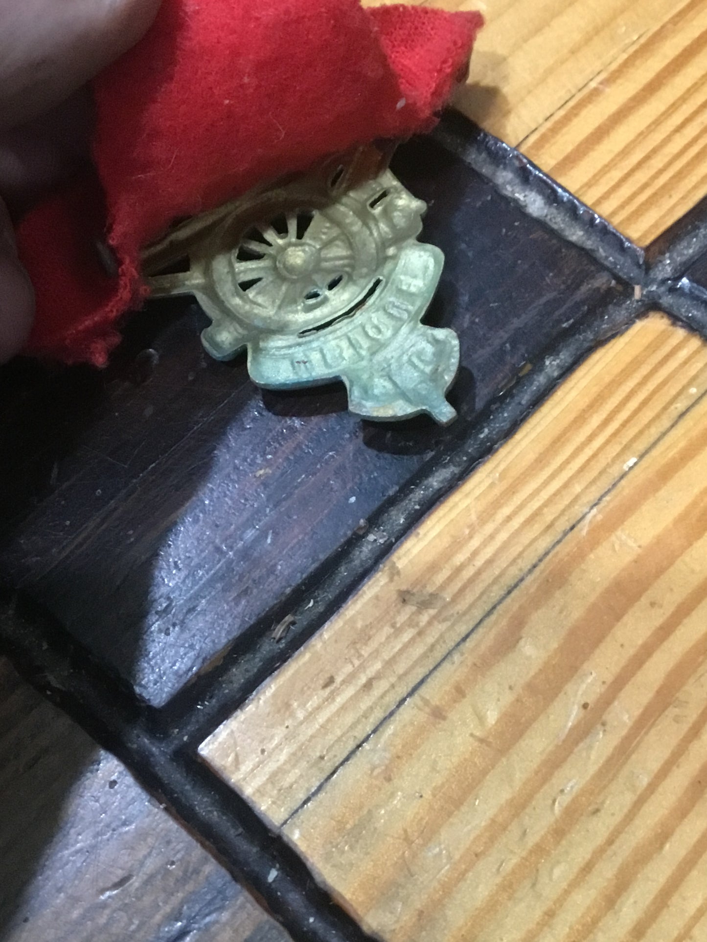 King’s Crown Artillery Badge with Red Felt Backing