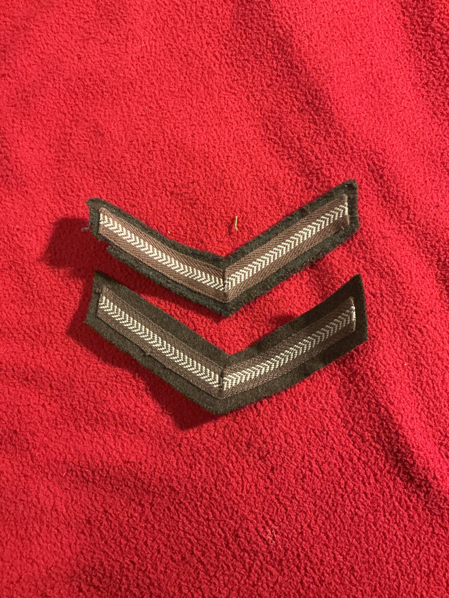 Pair WW11 Canadian Private /rank chevrons.