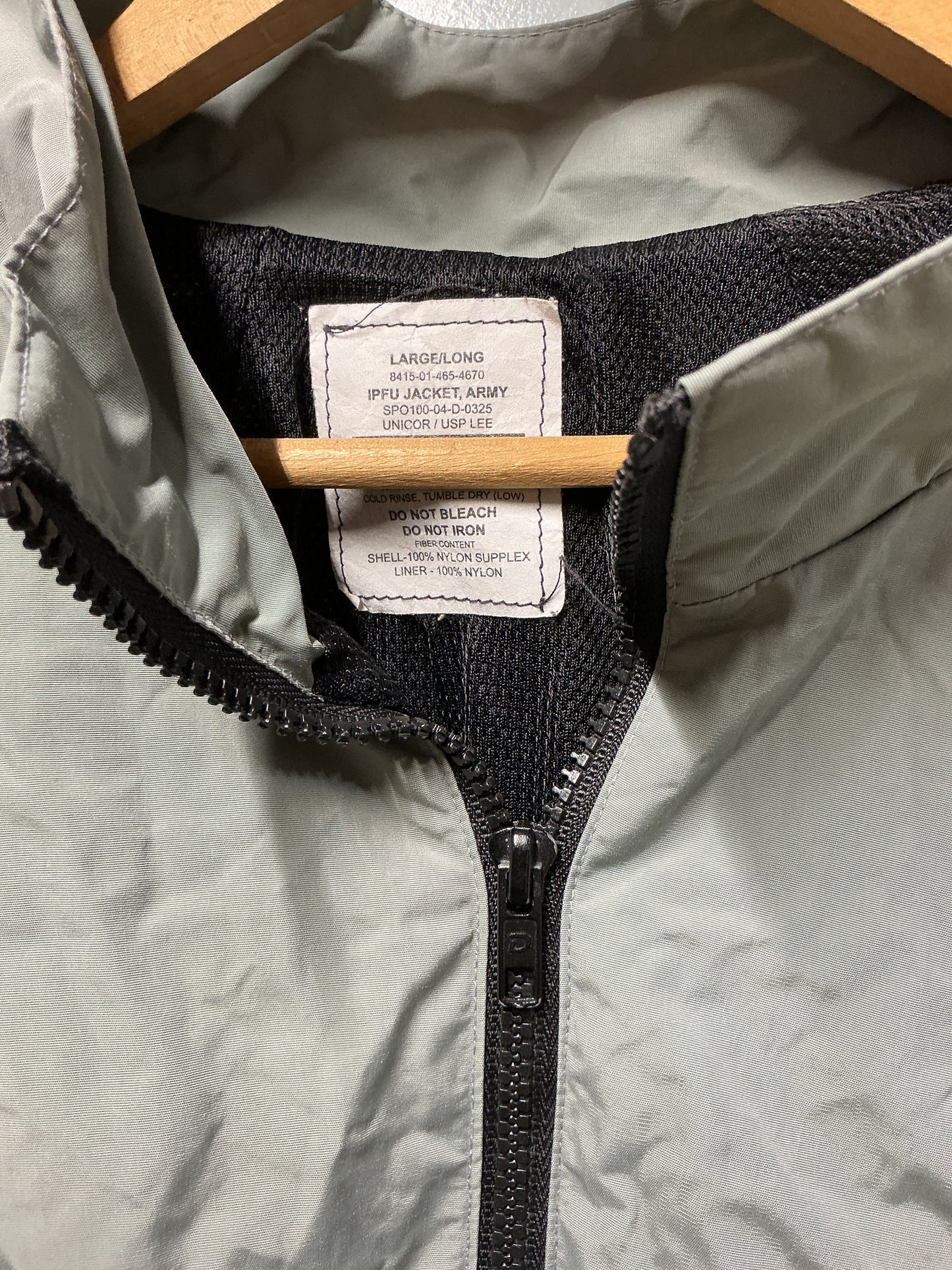 Army PT Jacket with Ventilation Large Long