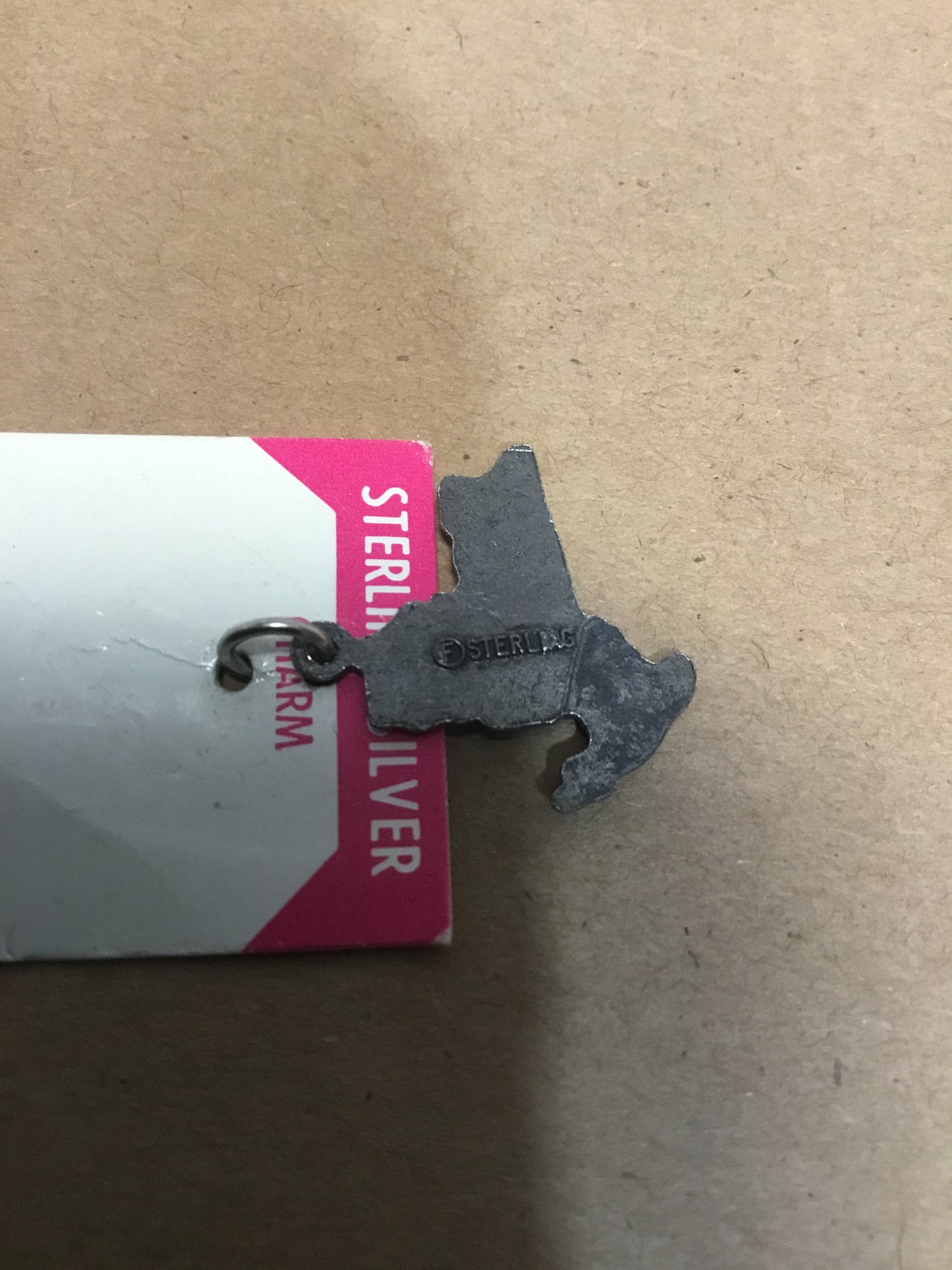 New York Long Island Map Shape Bracelet Charm Vintage Sterling Silver