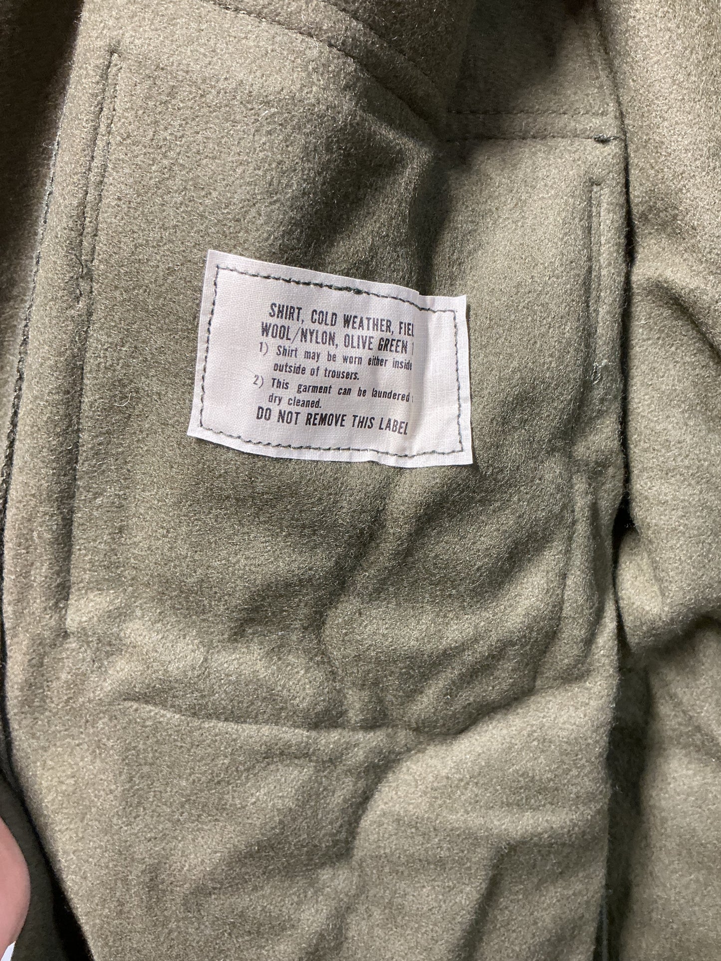 New NOS Cold Weather Field Shirt Size Small 80%Wool