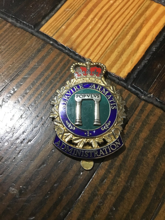 Canadian Forces administration  enamelled hat Badge