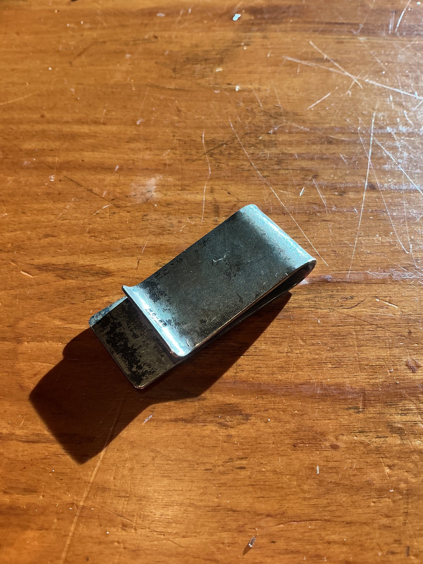 Men's MONEY CLIP Vintage Aztec Design in Sterling Silver 925 - MEXICO .