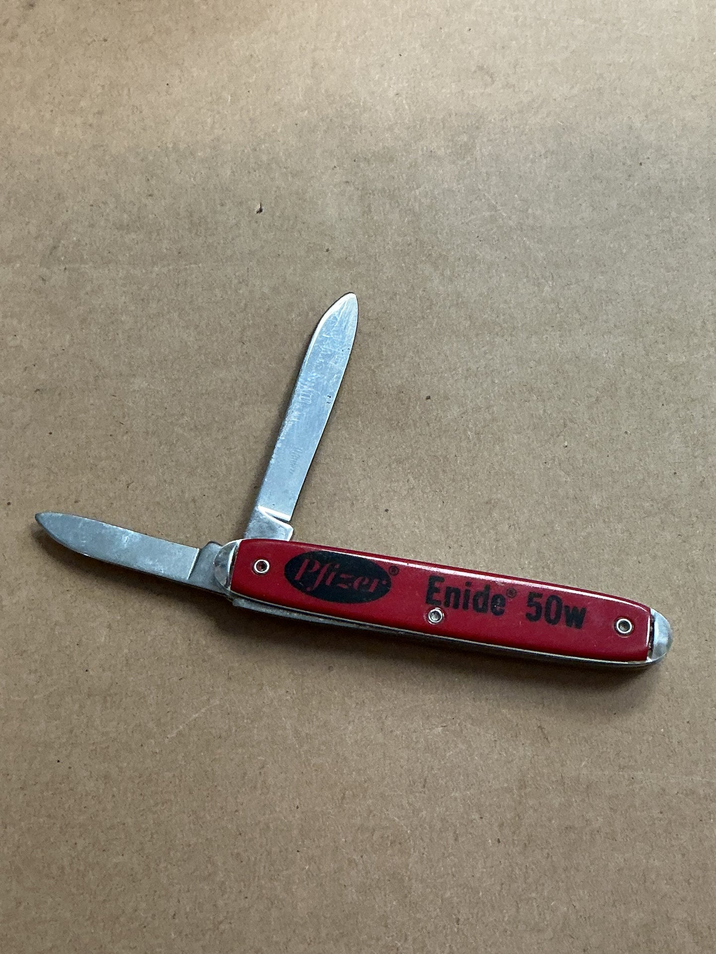 Vintage Pfizer Enide 50W Advertising Pocket Knife