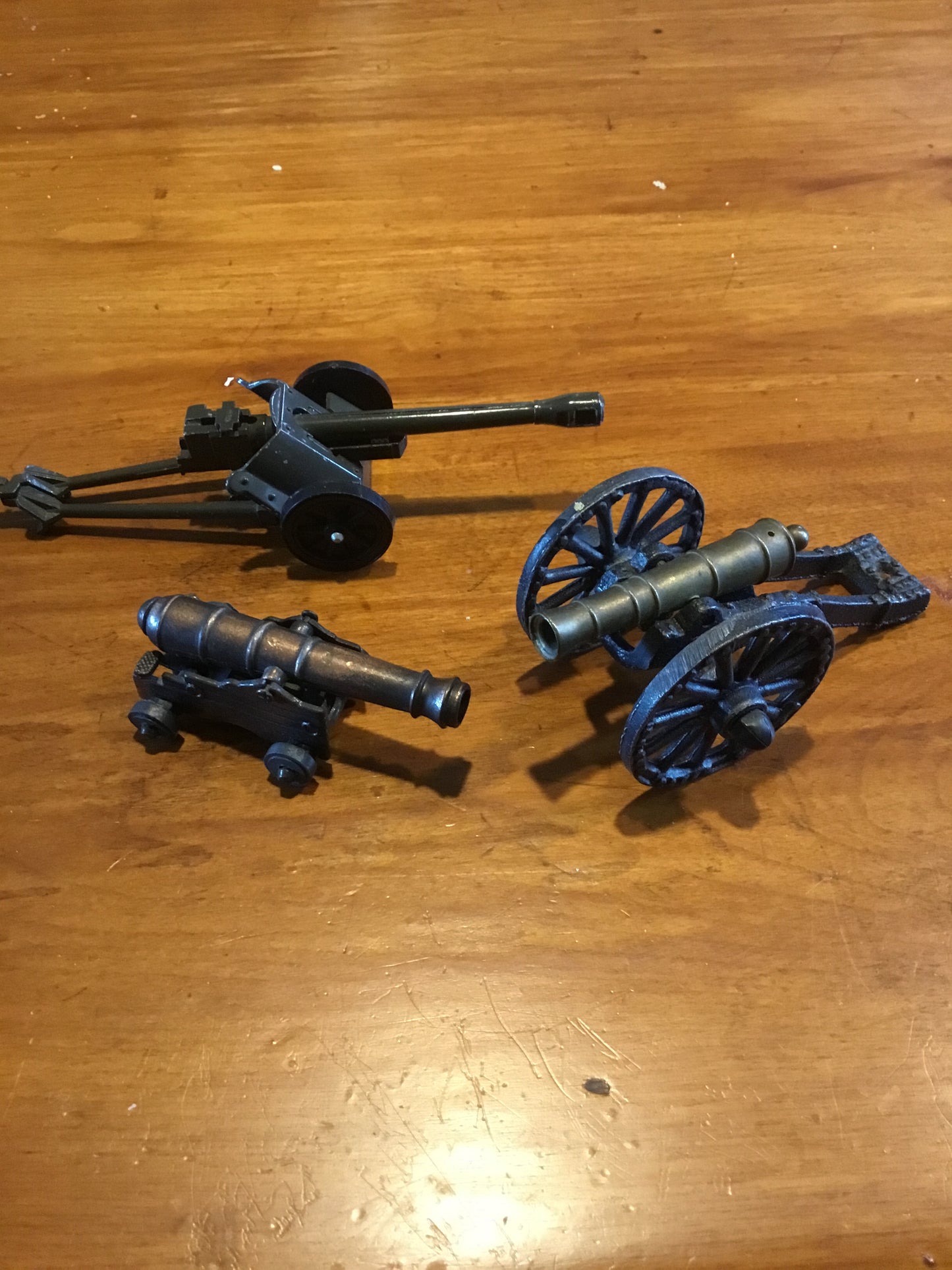 Lot of 3  Medal Toy Cannons