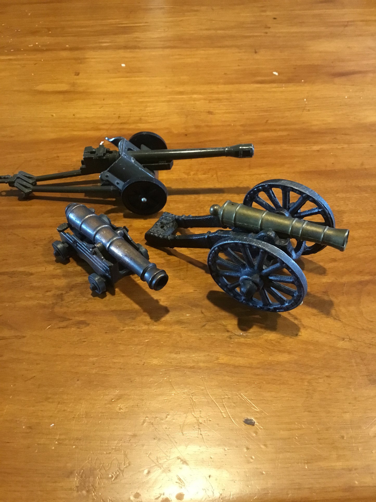 Lot of 3  Medal Toy Cannons