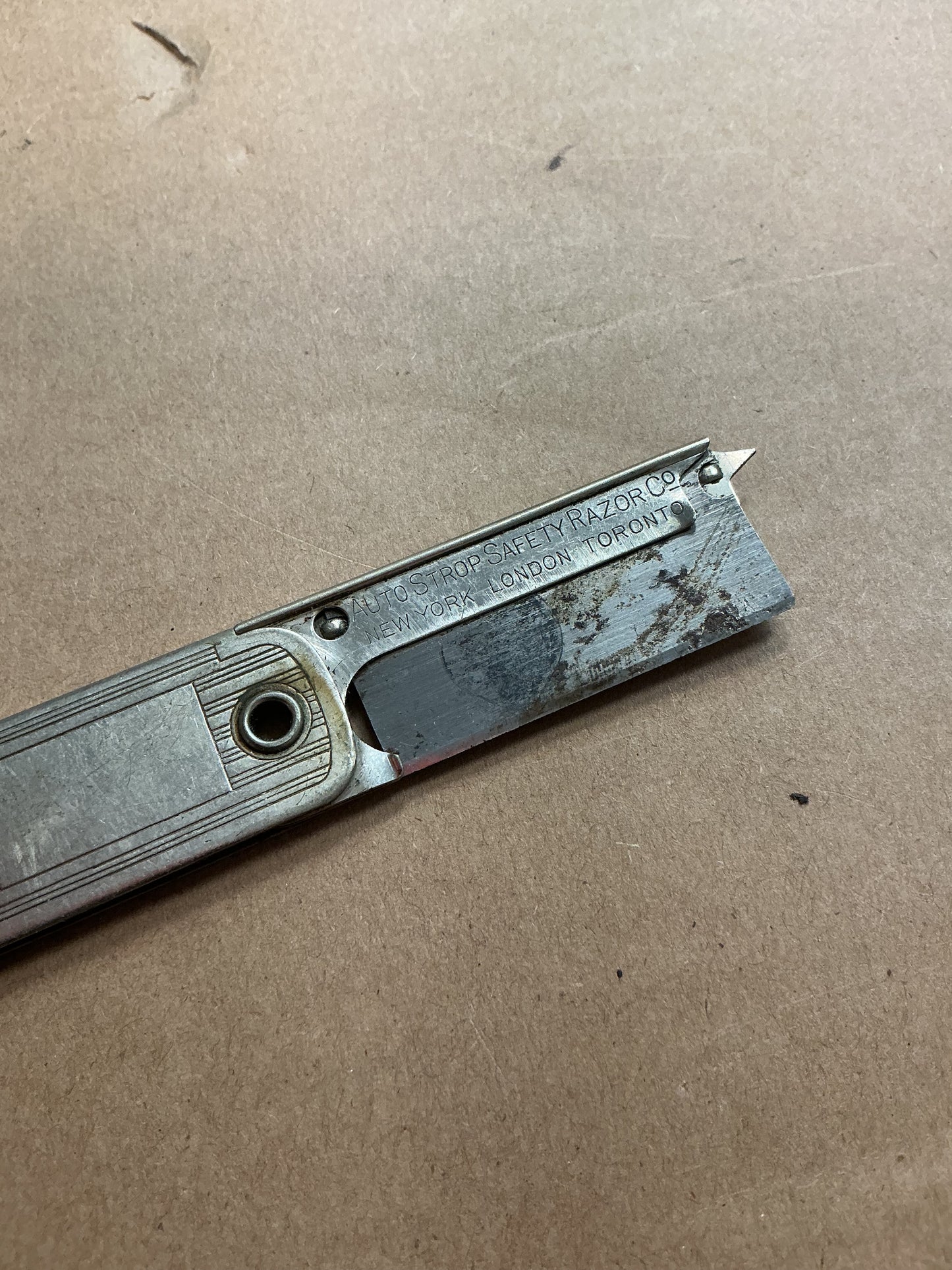 Antique early 1920's advertising cigar and box cutter razor Valet Auto-Strop Utility Razor