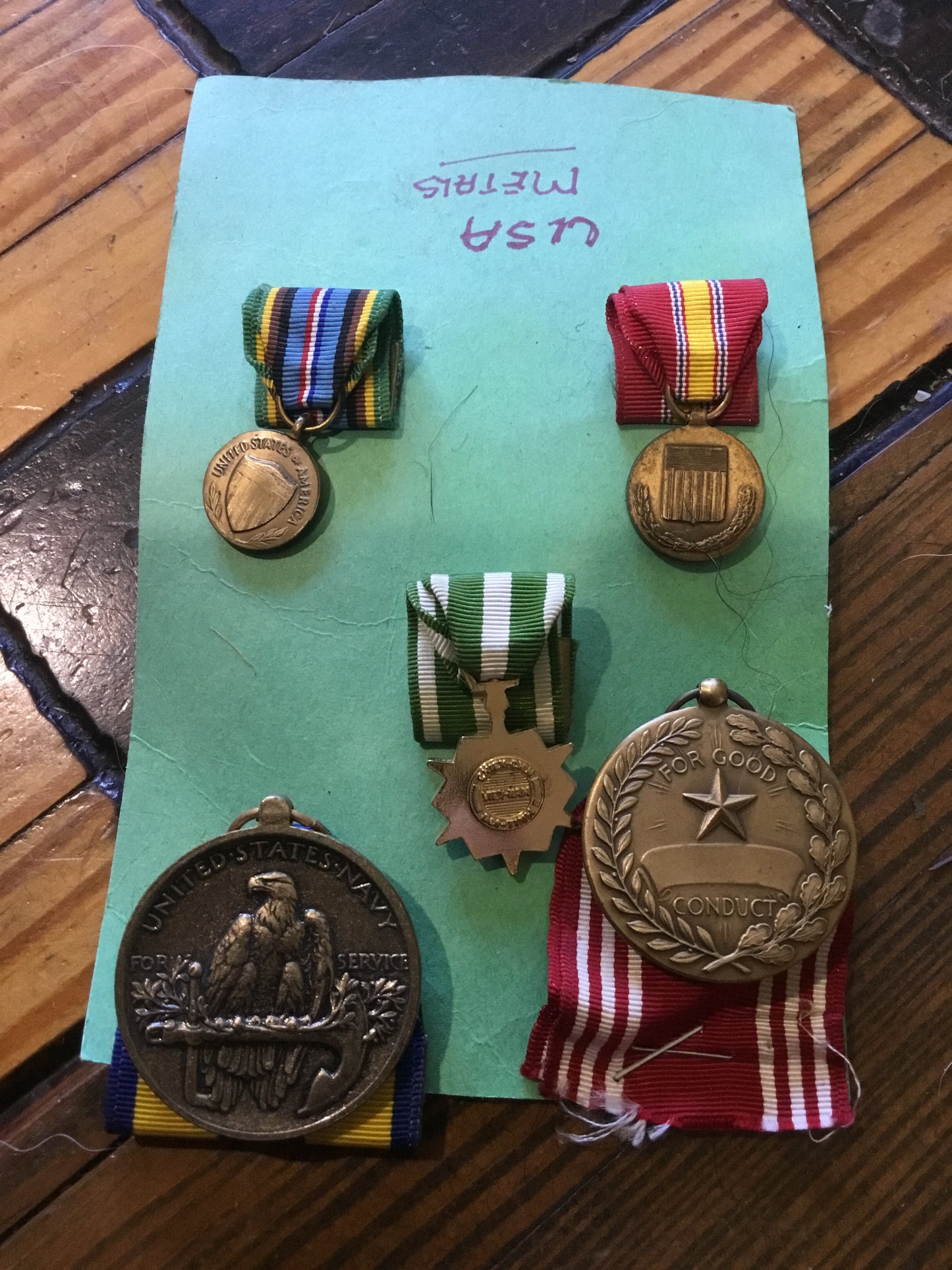 Small lot of U.S. Medals on Card