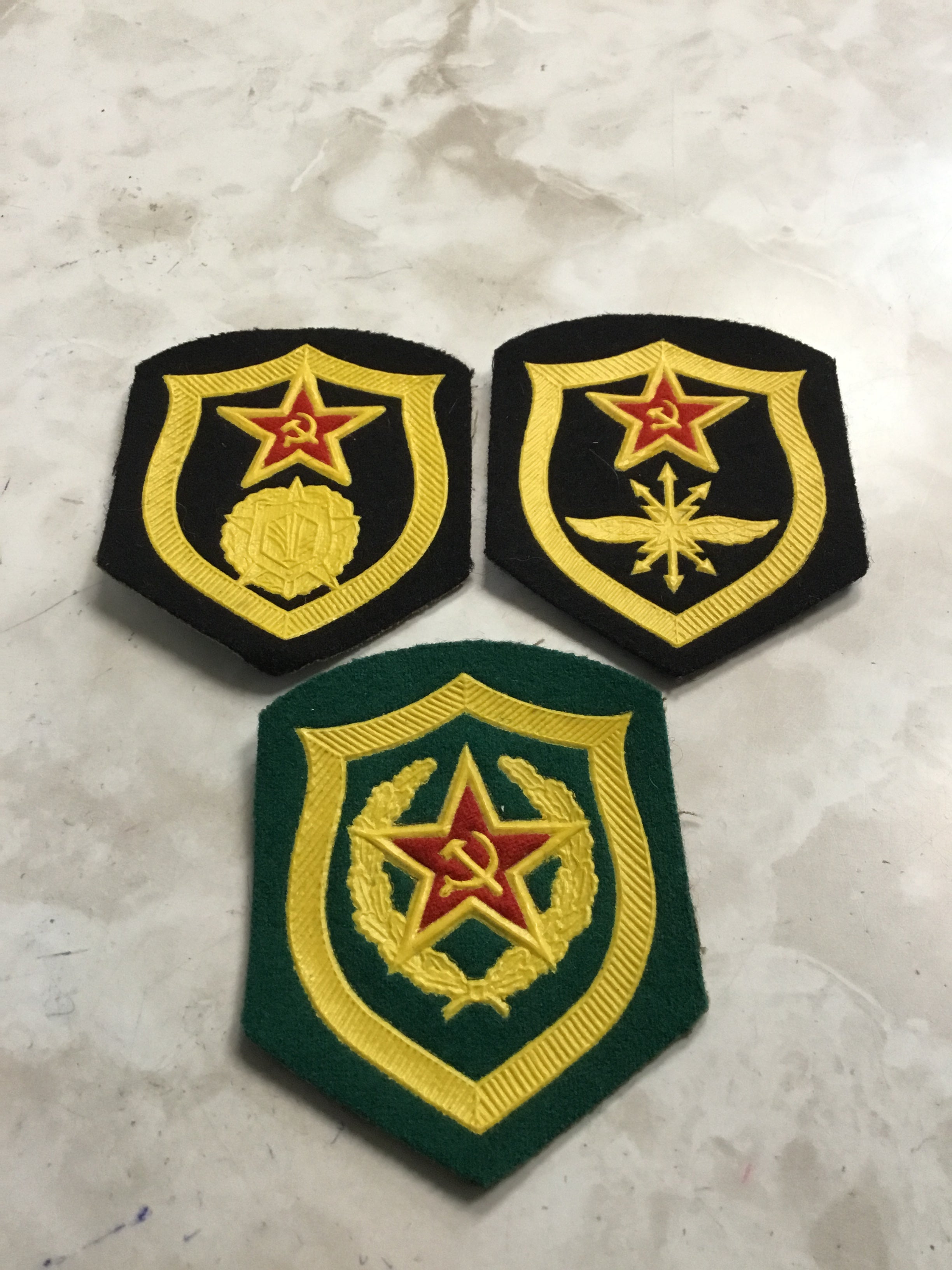 Surplus Patch Lot of 3 Russian Army Navy Military Trade Badges patches , some residu ...