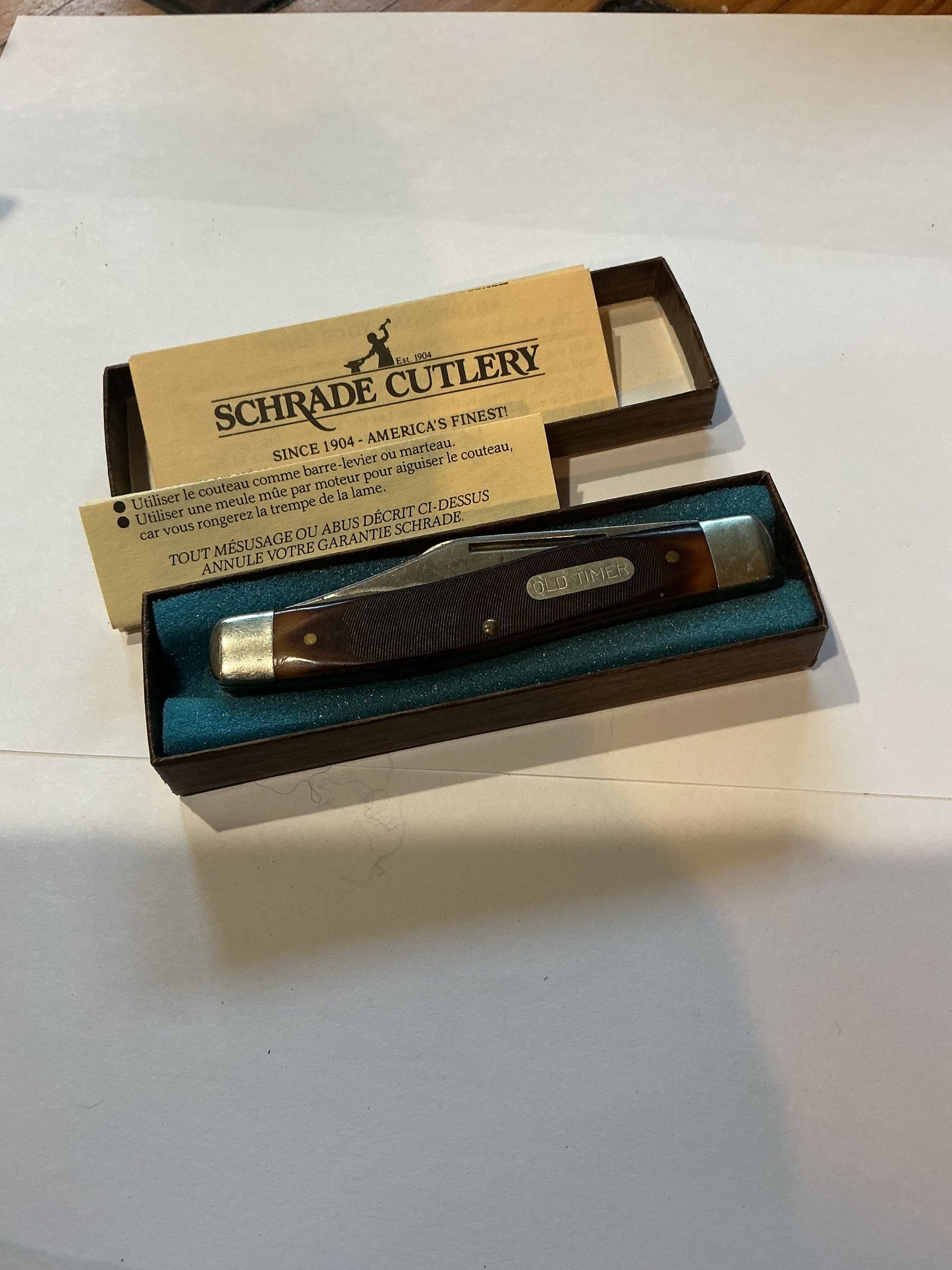Vintage Old Timer 3 Blade  Knife with box U.S. made