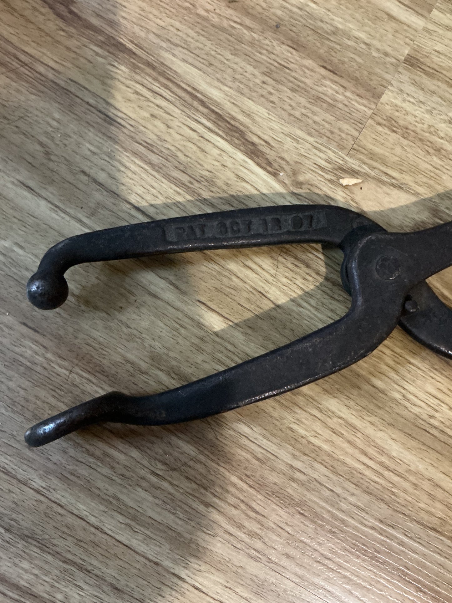 Antique 1897 Cobbler Lightning Shoe Boot Stretching Tool from Fulton, Illinois